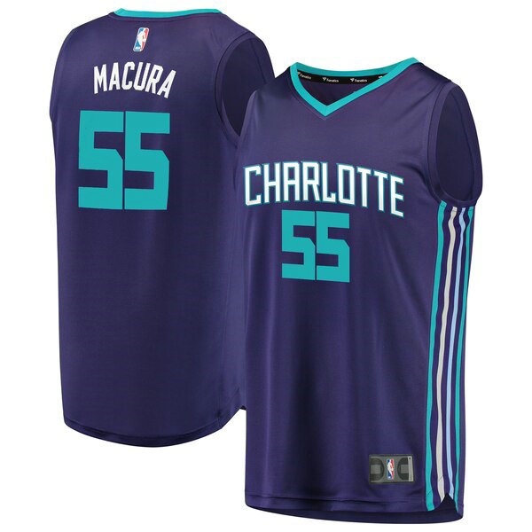 Camiseta J.P. Macura 55 Charlotte Hornets 2019 Púrpura Hombre